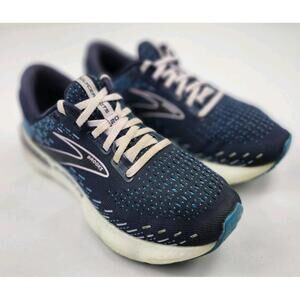 Brooks Womens 9.5 B Glycerin GTS 20 Blue Running Athletic Shoes 1203701B499